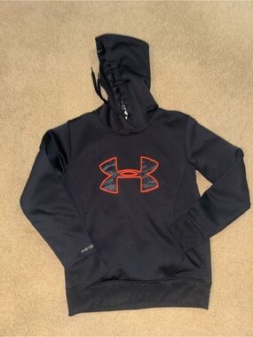 Under Armour Black Hoodie with  Logo Detail